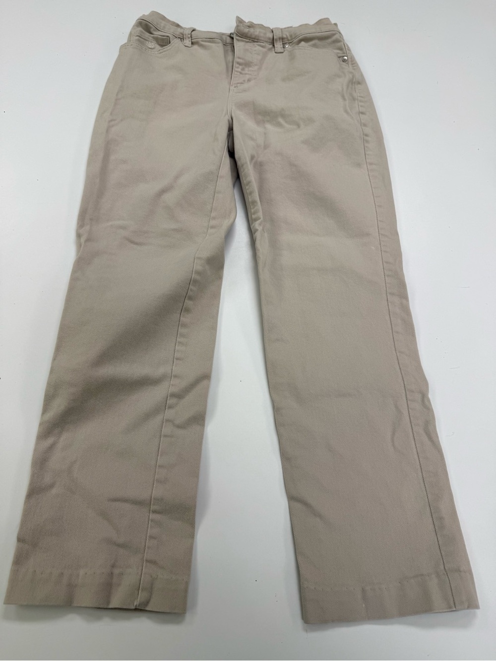 Gloria Vanderbilt Straight Leg Chinos in Light Khaki